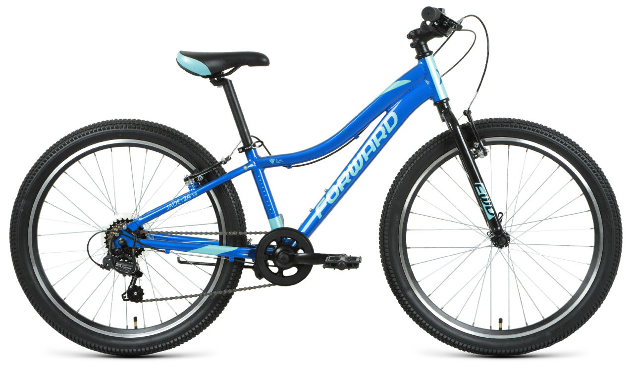 Подростковый велосипед Forward Jade 24 1.0 (2021) 24 Сине-бирюзовый (126-155 см)