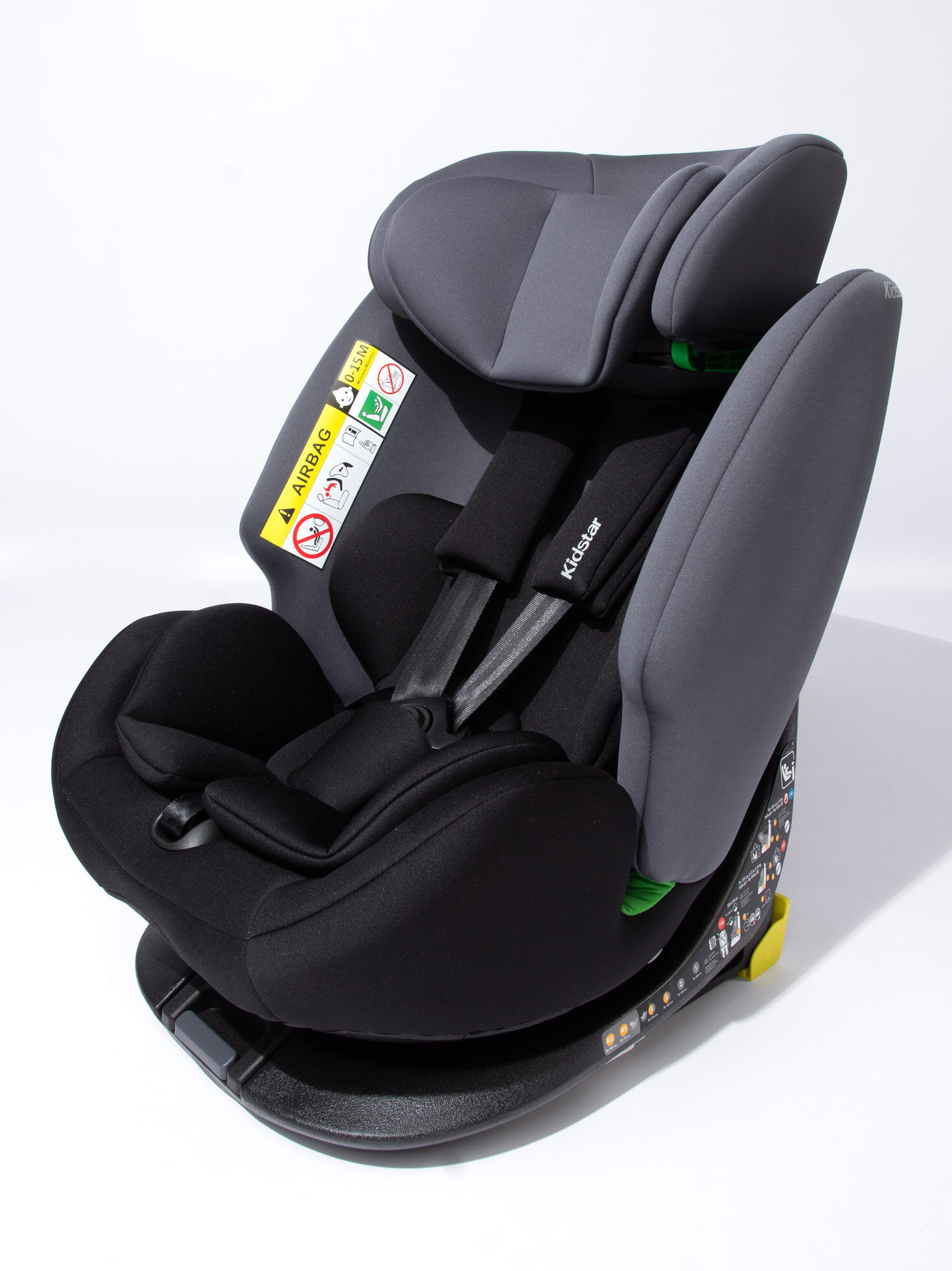 Детское автокресло Kidstar Black Gray 40-150 см I-size un 129R/03