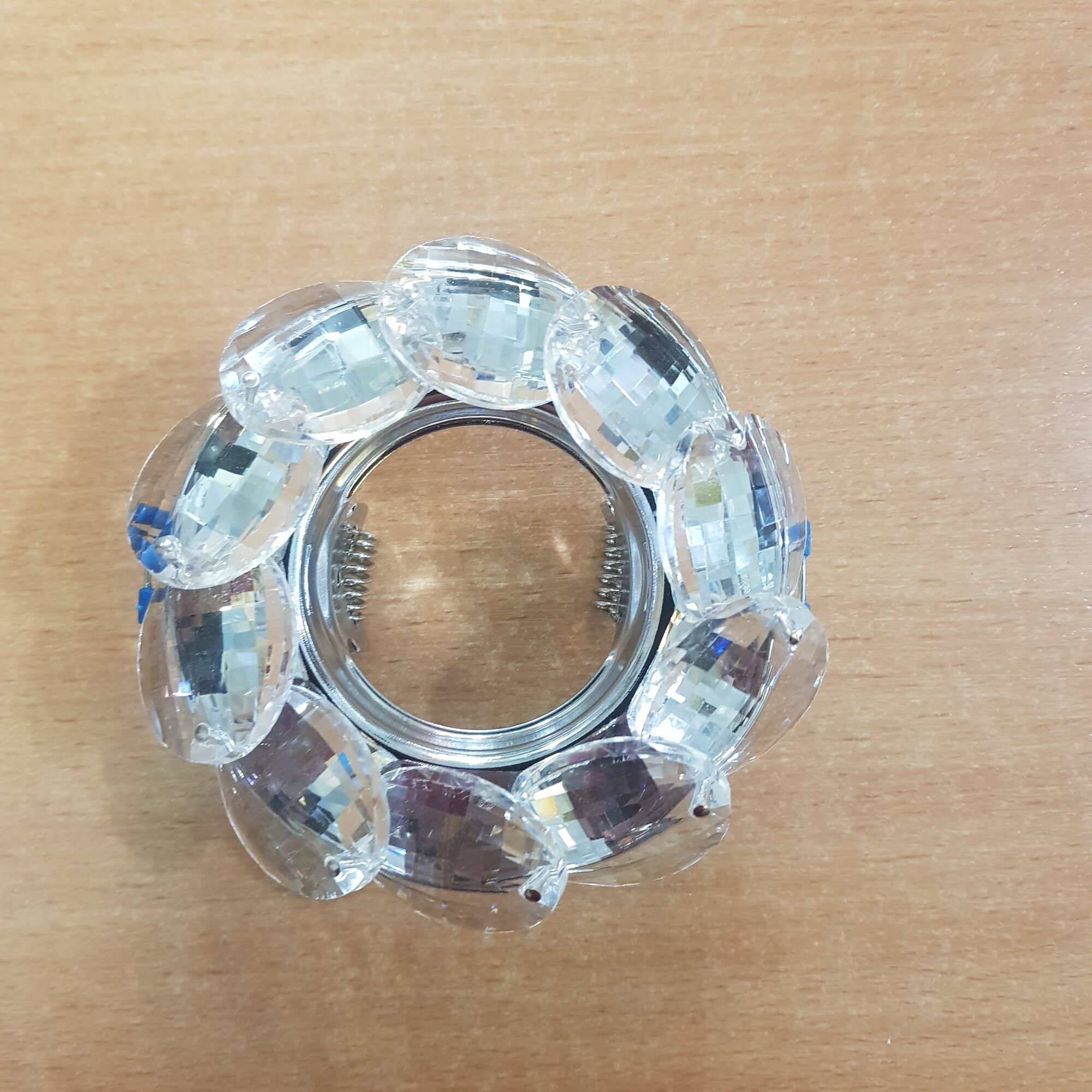 Светильник точечный встраиваемый "LBT" G5.3, хром/прозрачный, С 5008 10х10х5см