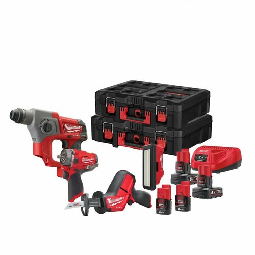 Набор электроинструмента Milwaukee M12 FPP4C-624P 4933492515 дрель шуруповерт аккумуляторная m12 fdd 0 fuel milwaukee 4933459815