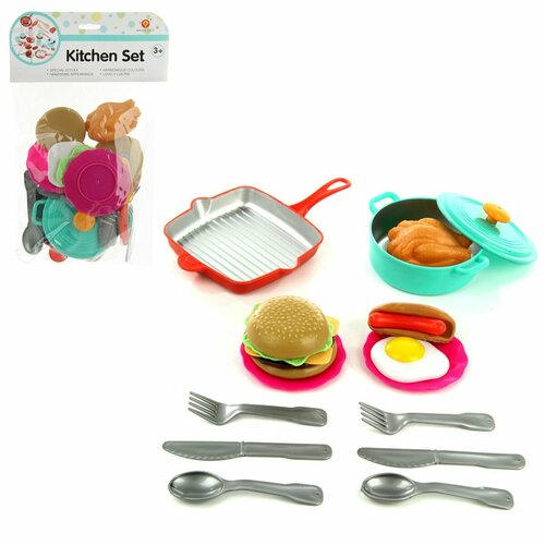Игровой набор посуды и продуктов, Veld Co детская игра приготовь бургер 10 9 5 8 5 см