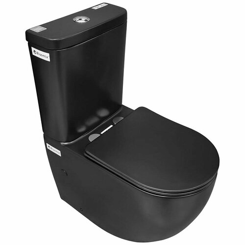 Унитаз Bloomix Tor 2603 matt black безободковый торнадо черный матовый