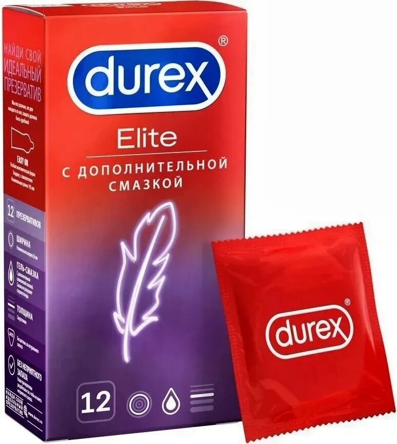 Презервативы Дюрекс Элит 24 шт. Durex Elite 24 штуки, комплект из 2 упаковок — фото 1