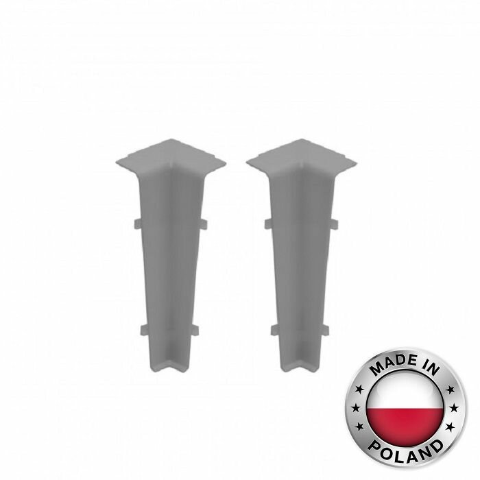 фото Угол внутренний для плинтуса Cezar, Серый матовый, 088