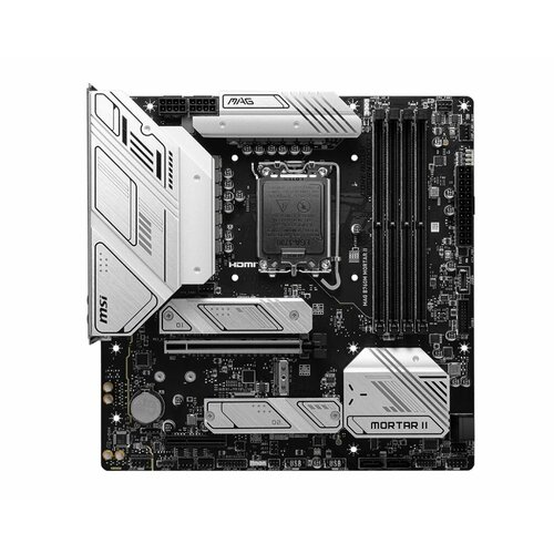 Материнская плата MSI MAG B760M Mortar II материнская плата msi mag b760m mortar ii lga1700 intel b760 micro atx