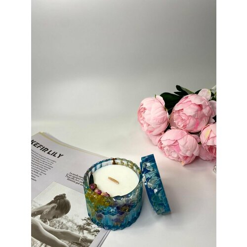 Свеча шкатулка с сухоцветами 1000₽