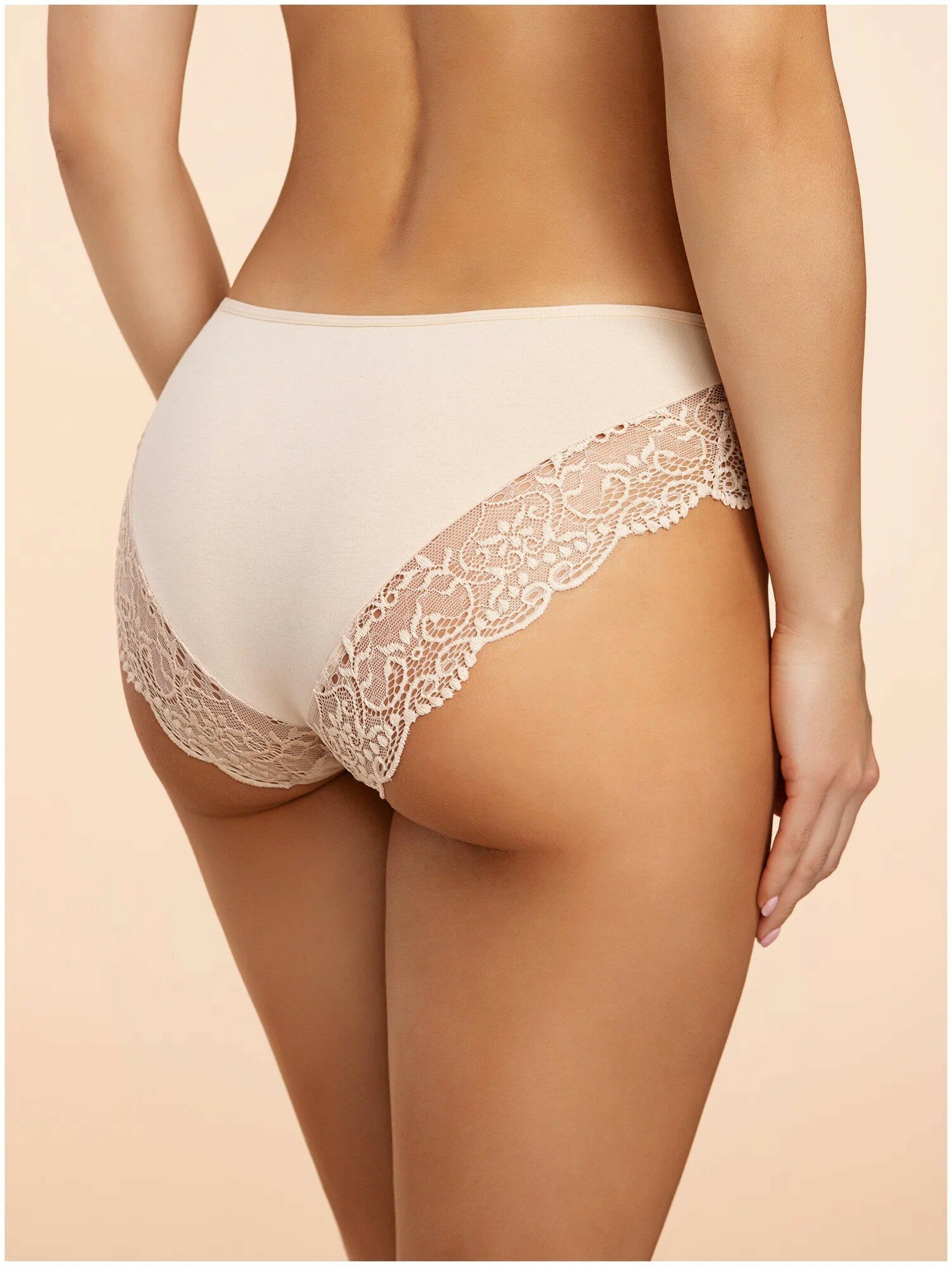 Трусы Alla Buone "COTONE e PIZZO", размер 4, nudo