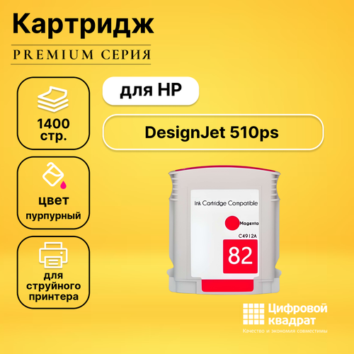 картридж profiline pl c4912a m 1400 стр пурпурный Картридж DS для HP DesignJet 510PS