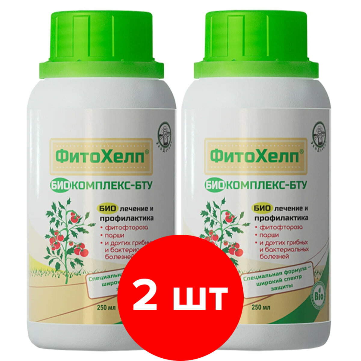 Жидкое биоудобрение Экодачник Фитохелп Биокомплекс-БТУ, 2шт по 250 мл (500мл)
