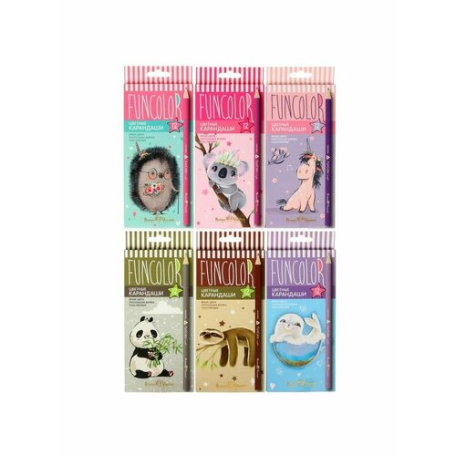 Карандаши 12 цветов FunColor пластиковы 377₽