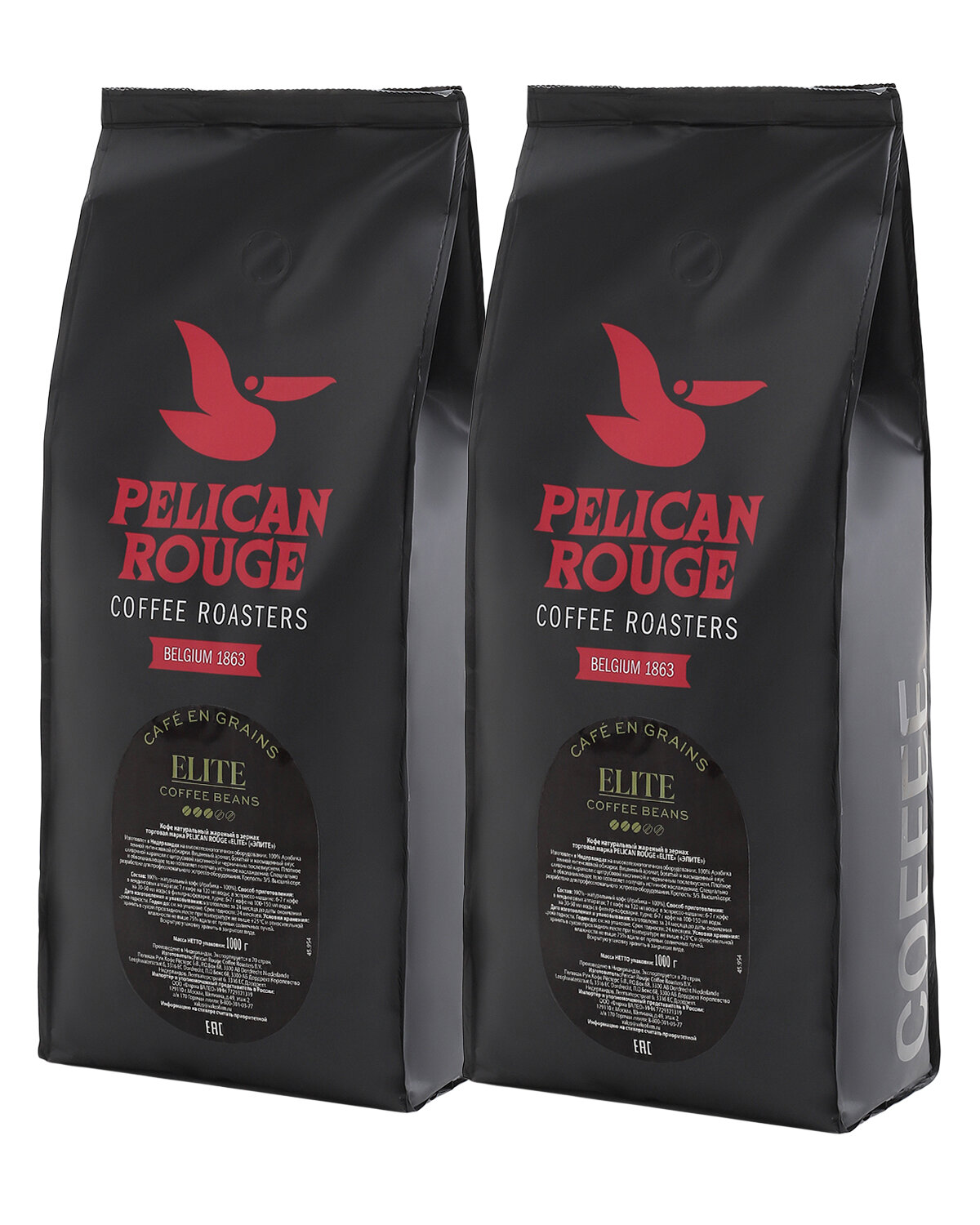 Кофе в зернах PELICAN ROUGE "ELITE" набор из 2 шт. по 1 кг