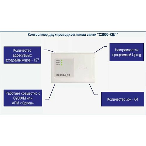 С2000-КДЛ Болид Контроллер двухпроводной линии связи с2000 кдл контроллер линии болид