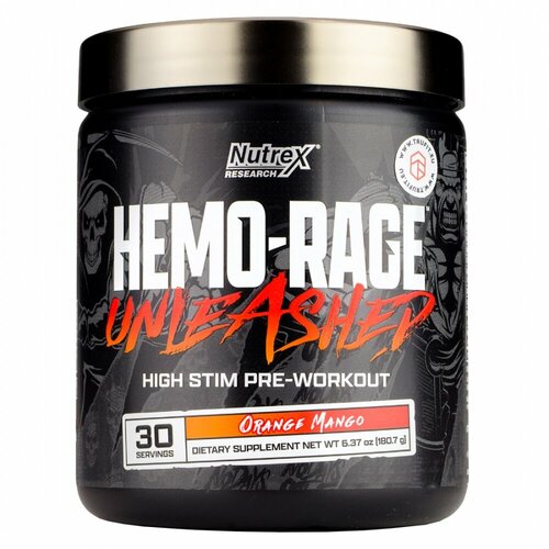 Hemo-Rage Unleashed, 180 г, Fruit Punch / Фруктовый Пунш, 179.8 г nutrex hemo rage unleashed 30 порций голубика лимонад