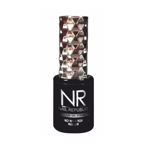 NAIL REPUBLIC, Топ NO WIPE RUBBER, 10 мл
