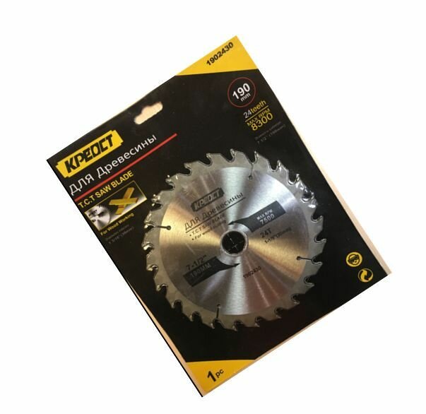 Диск пильный 190 х 20 х 30 х 24 T мм Креост — фото 1