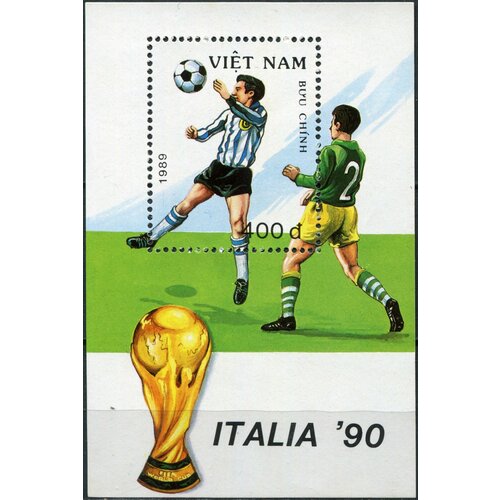 Вьетнам. 1989. Чемпионат мира по футболу, Италия'90 (I) (Блок. MNH OG)