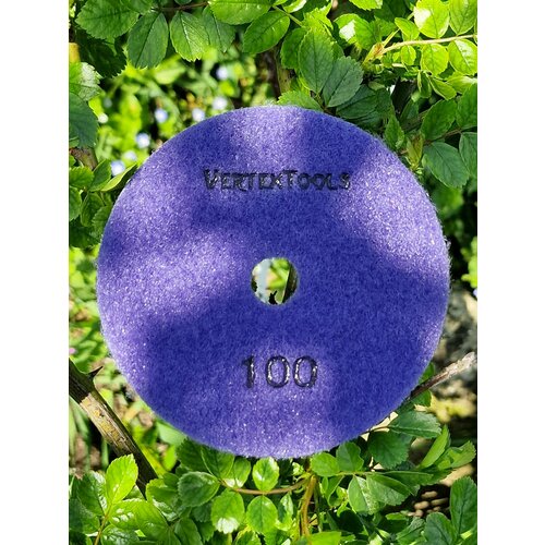 Черепашка для шлифовки керамогранита гранита плитки 100 мм зернистость 100 10шт Вертекс 3199₽