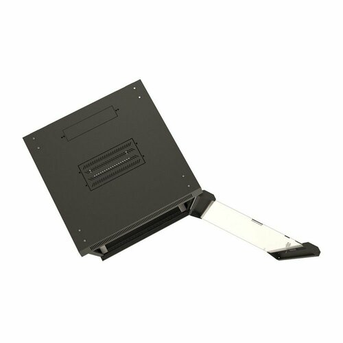 Hyperline Шкаф Hyperline Hyperline TWB-1566-GP-RAL9004 Шкаф настенный 15U 775x600х600мм, стеклянная дверь с перфорацией по бокам, ручка с замком, (RAL 9004) (разобранный) (075086) TWB-1566-GP-RAL9004 черный