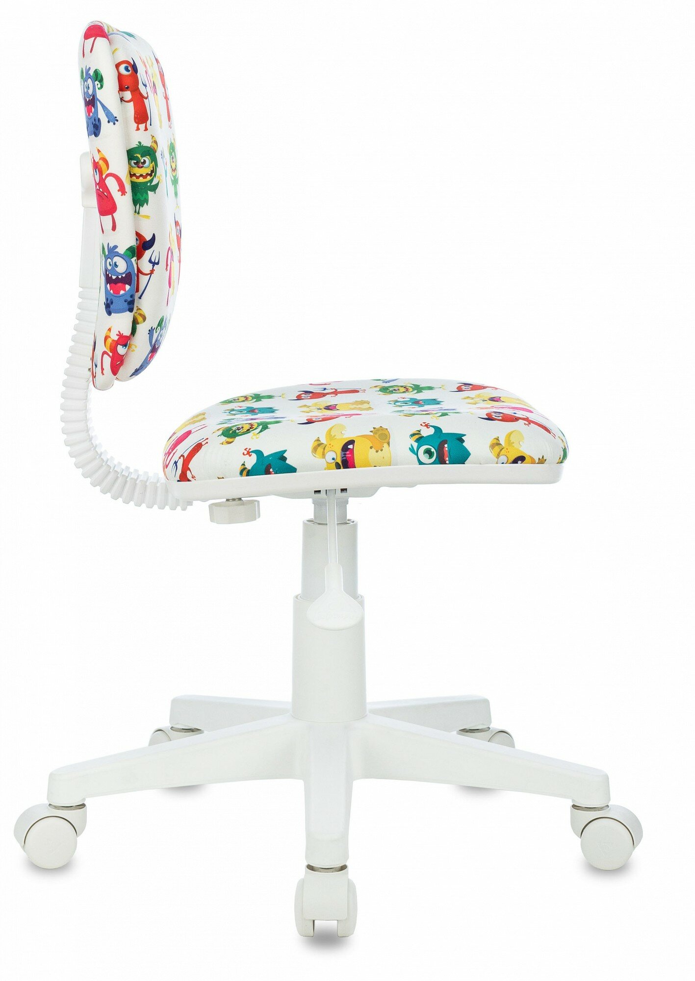 Кресло детское Бюрократ CH-W204NX, обивка: ткань, цвет: белый, рисунок монстры - фото №7