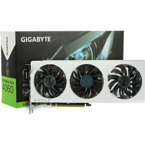 Видеокарта Gigabyte (GV-N4060EAGLEOC ICE-8GD) GeForce RTX 4060 8GB EAGLE OC ICE