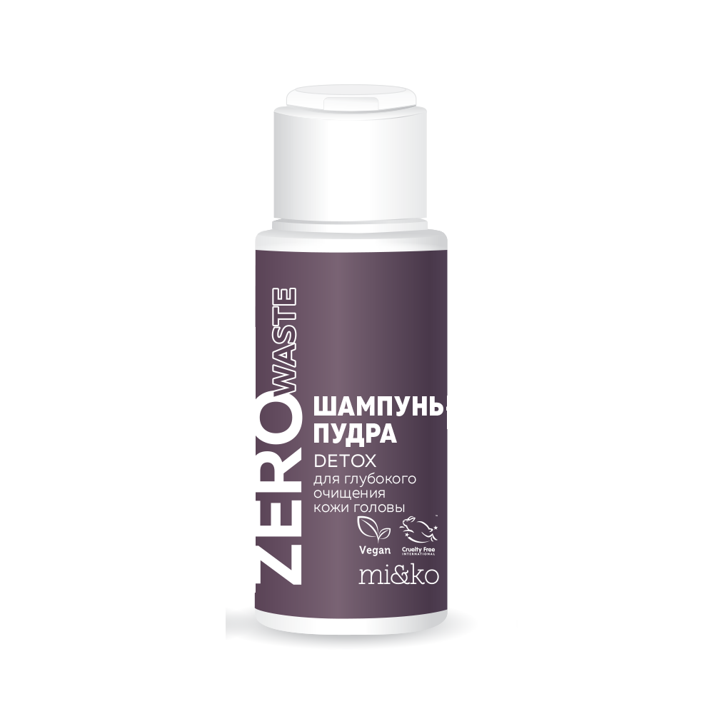 Шампунь-пудра Detox для глубокого очищения кожи головы Zero Waste, 30 мл, Mi&Ko
