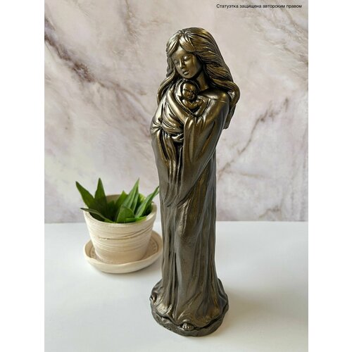 Статуэтка любовь матери. Цвет бронзовый. Гипс