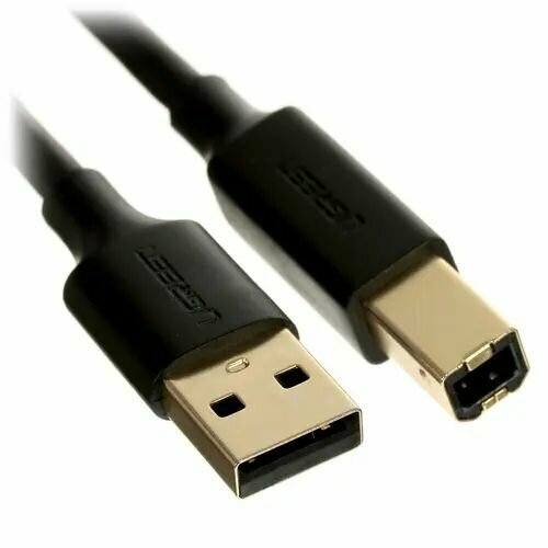 Кабель для принтера UGREEN US135 (10350) USB 2.0 A(m) to USB-B(m) Print Cable. Длина: 1,5 м. Цвет: черный. кабель ugreen us135 10350 black 10350