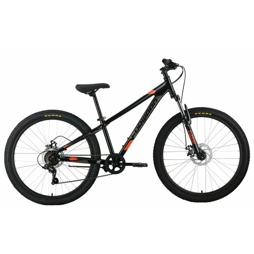 Велосипед FORWARD TWISTER 26 2.0 D (26 7 ск. рост. 13) 2024, черный/оранжевый