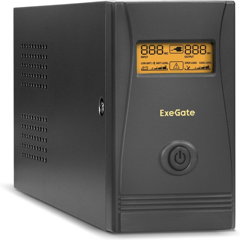 Источник бесперебойного питания Exegate EP285479RUS 850VA/480W, LCD, AVR, 2 евророзетки, RJ45/11, black - фото №5