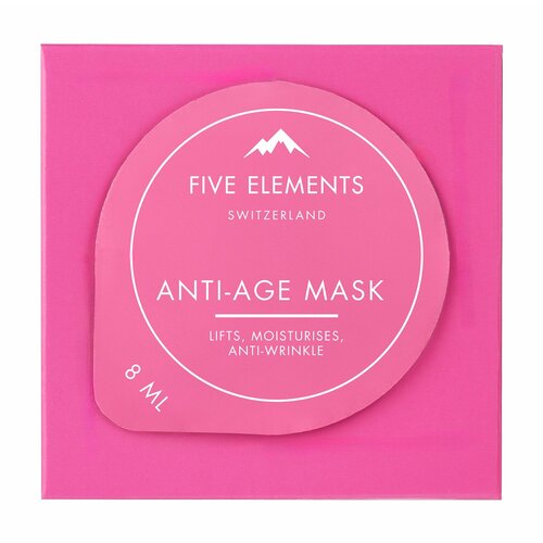 FIVE ELEMENTS Anti-Age Mask Маска для лица омолаживающая, 8 мл антивозрастная тканевая маска для лица anti age mask маска 1шт