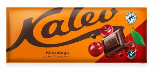 Kalev темный шоколад с вишней 100гр (Эстония)