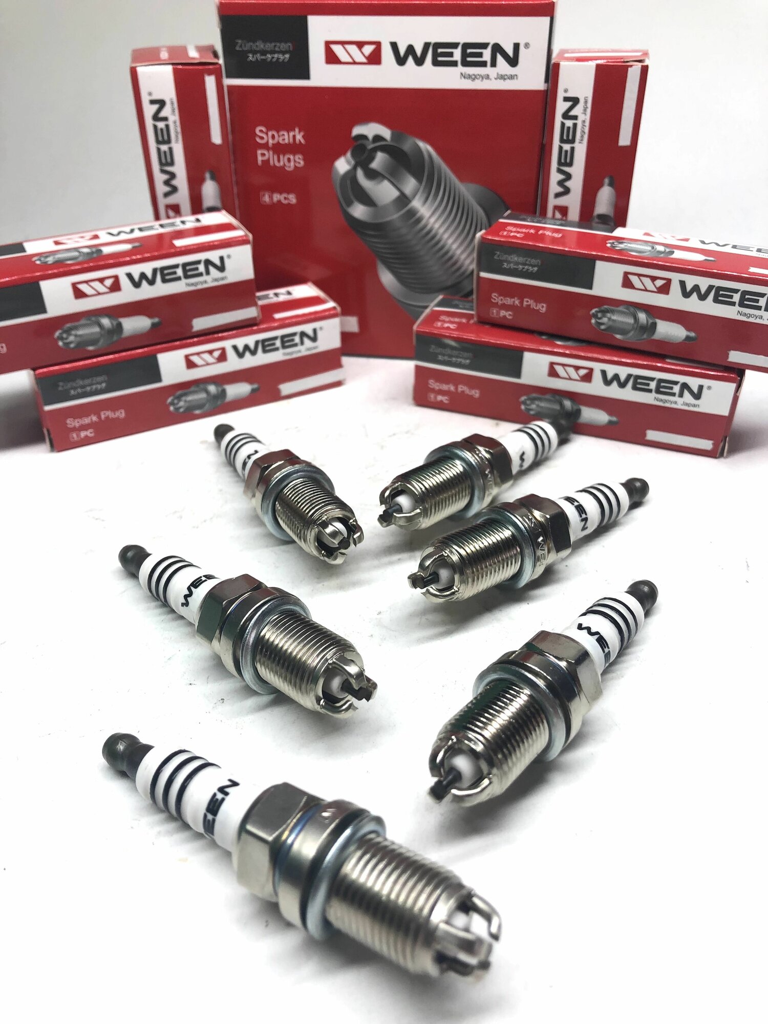 Комплект свечей зажигания BMW БМВ 1 3 5 X5 7 8 Z3 Alpina B3 Alpina B5 E30 E34 E36 E46 E39 E32 E38 E65 E83 E53 6 Цилиндров япония WEEN — фото 1