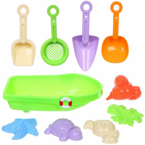 Набор для игры в песочнице Лодочка 24157 см 10 предметов микс 829₽