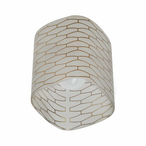 Плафон белый стеклянный матовый с золотистым орнаментом Ritter для серии люстр FABERO арт 52401 452402 1 1шт 662₽