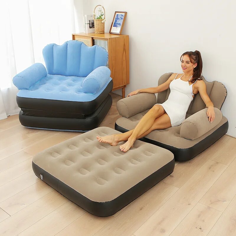 Надувное кресло, надувной диван трансформер, кресло-матрас надувной для отдыха, диван-кровать