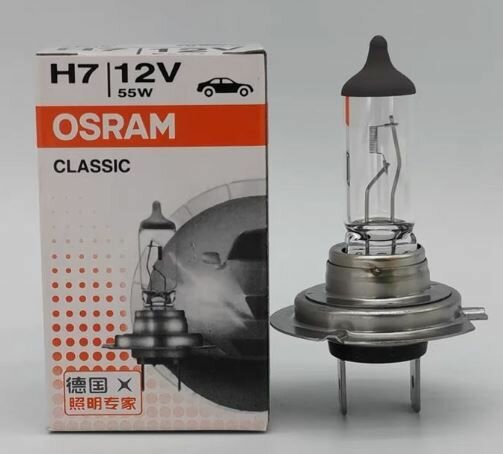 Лампа автомобильная Osram H7 12V 55W (цоколь PX26d) Classic 64210CLC, 1 шт. (фара дальнего/ближнего света)