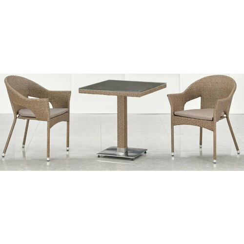 Комплект мебели Афина мебель T605SWT/Y79B-W56 (2+1) Light Brown