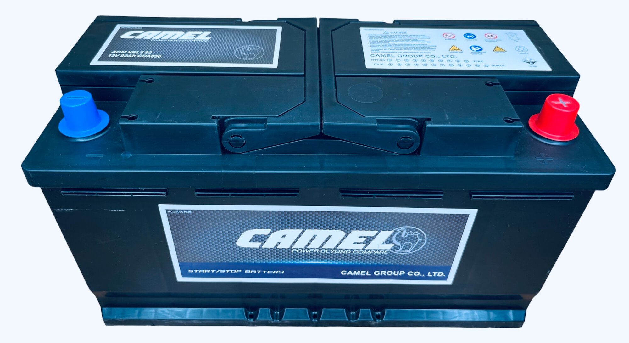 Аккумулятор автомобильный CAMEL VRL5 92 (AGM) 92 Ач 850 A о. п. L5 353х175х190