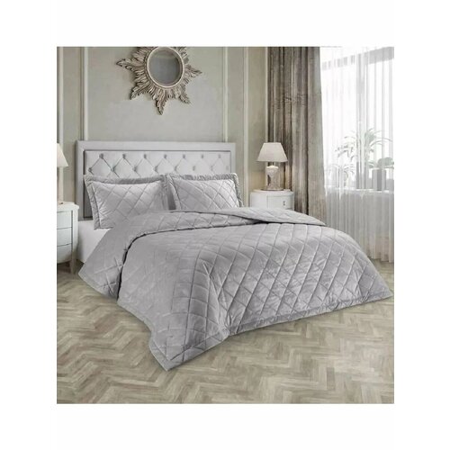 Плед светло-серый