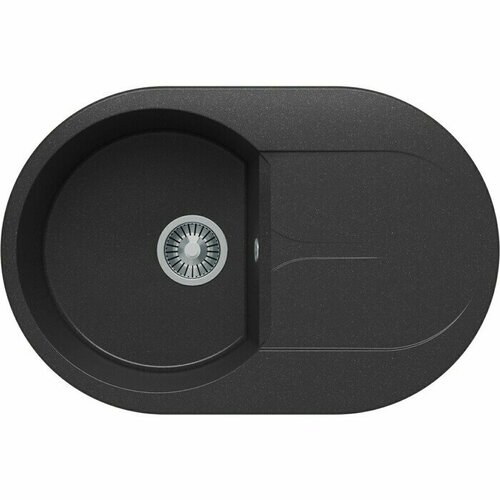 Кухонная мойка Polygran Atol 760 №16 черный (679016)