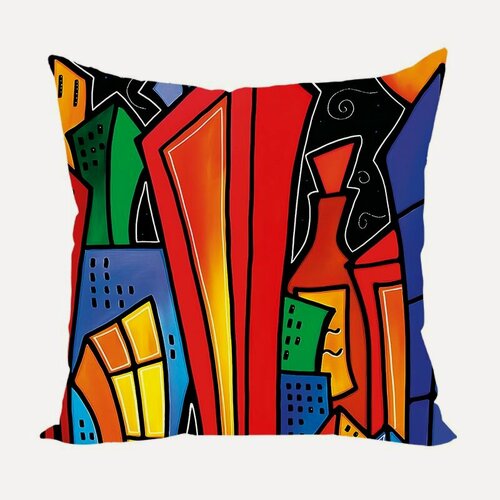 Изображение товара Чехол для подушки Город Пикассо велюр 40х40