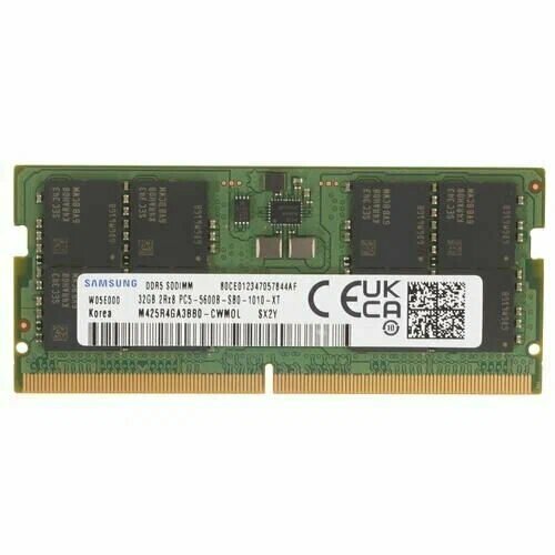 Оперативная память Samsung DDR5 SODIMM 5600MHZ 1x32 ГБ M425R4GA3BBO-CWMOL 1999000₽