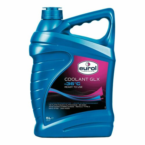 Жидкость охлаждающая (антифриз), розовый Eurol Coolant GLX -36 G12+, готовый, 5л