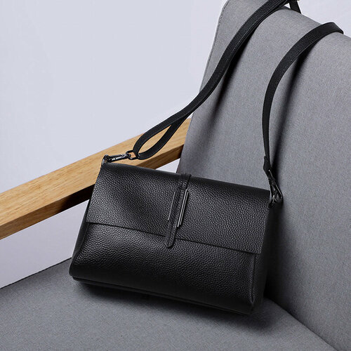 Сумка кросс-боди , фактура гладкая, черный