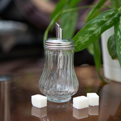 Сахарница Gotoff 200мл стеклонержавеющая сталь 184₽