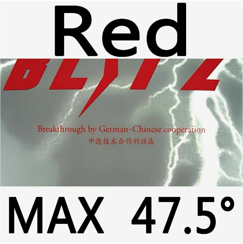 Накладка PALIO Blitz 47.5 красная, на синей губке, для настольного тенниса