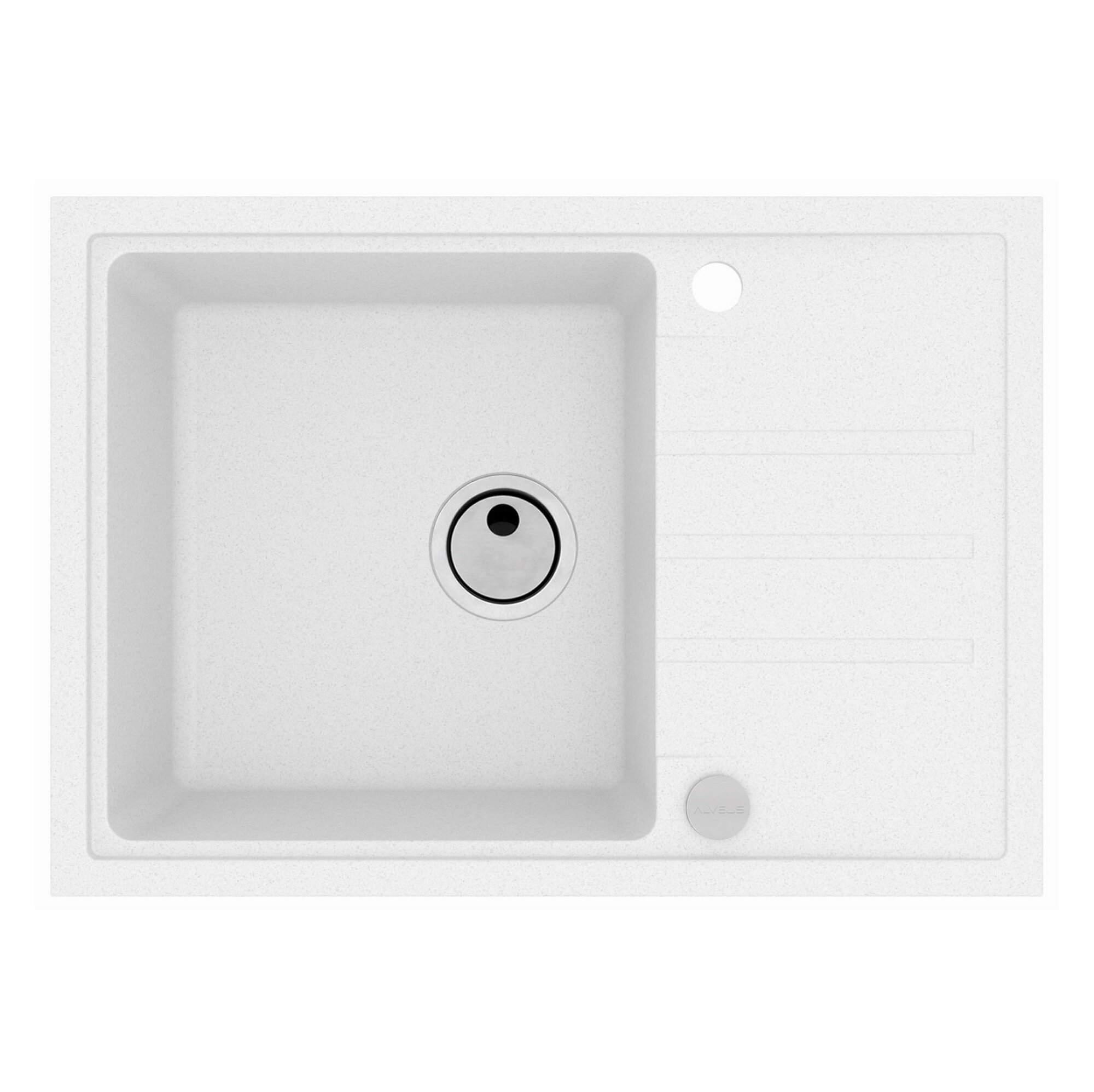 Мойка ALVEUS GRANITAL INTERMEZZO 40 ARCTIC-G11 680x480x200 в комплекте с сифоном