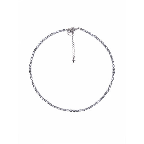 Бусы Strekoza Collection, гематит, длина 40 см, серебристый