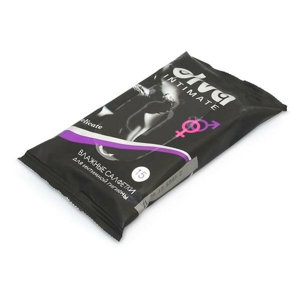 Салфетки влажные DIVA INTIM BLACK 15 для интимной гигиены