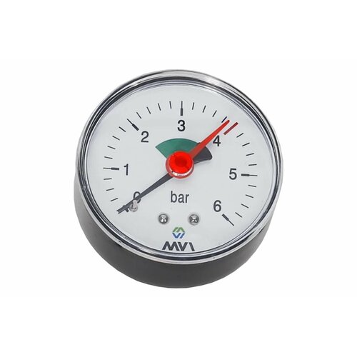 Манометр аксиальный MVI диапазон показаний до 6 бар диаметр корпуса 63 мм подключение G14 арт AM630603 507₽